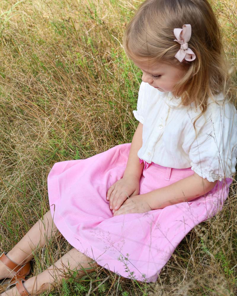 Musselin Bluse off white mit kleinen Ballonärmeln