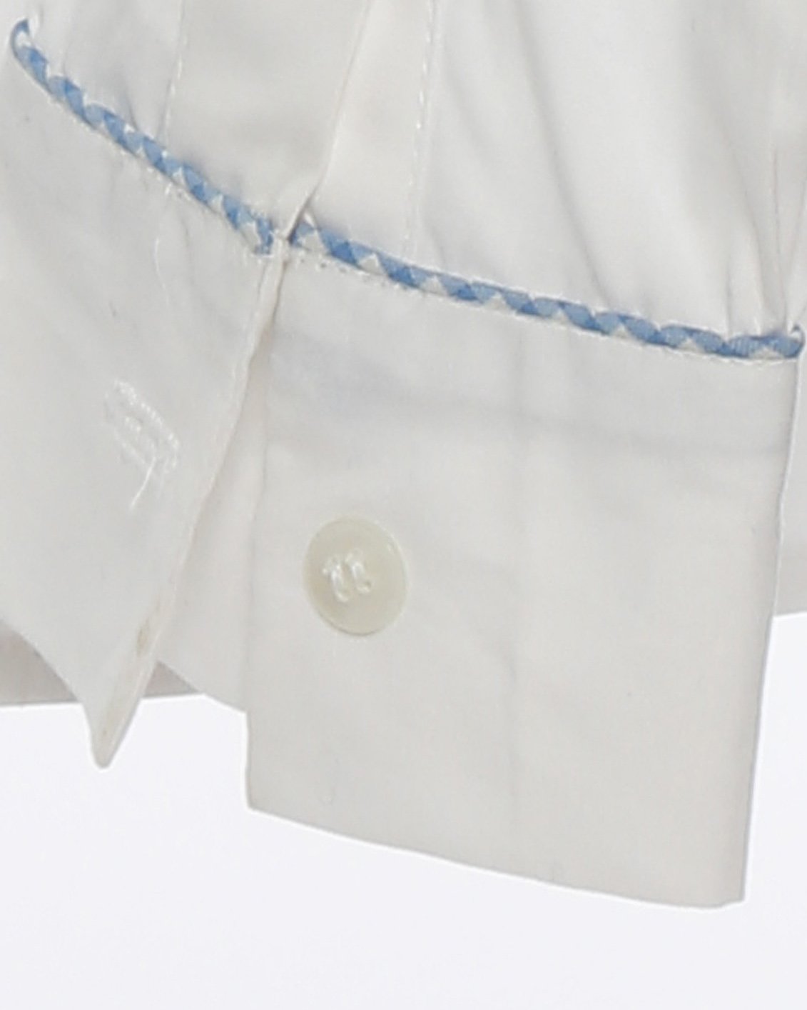 Mädchen-Bluse Paspelkragen Blau