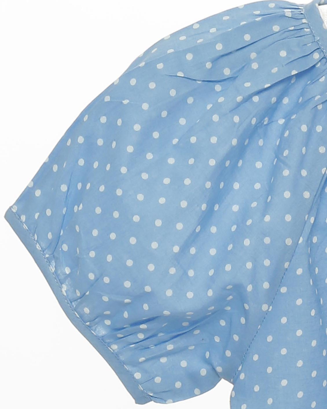 Mädchen Bluse Blau Pünktchen