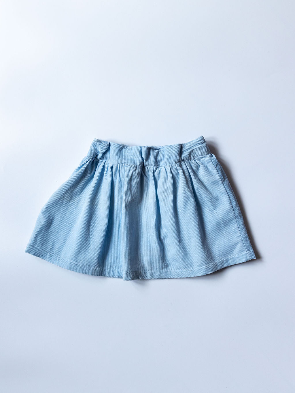 Mädchen-Cordrock blau mit Schleife