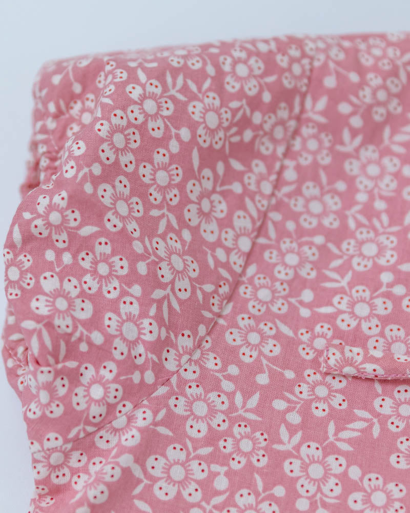 Mädchenbluse Rosa Geblümt