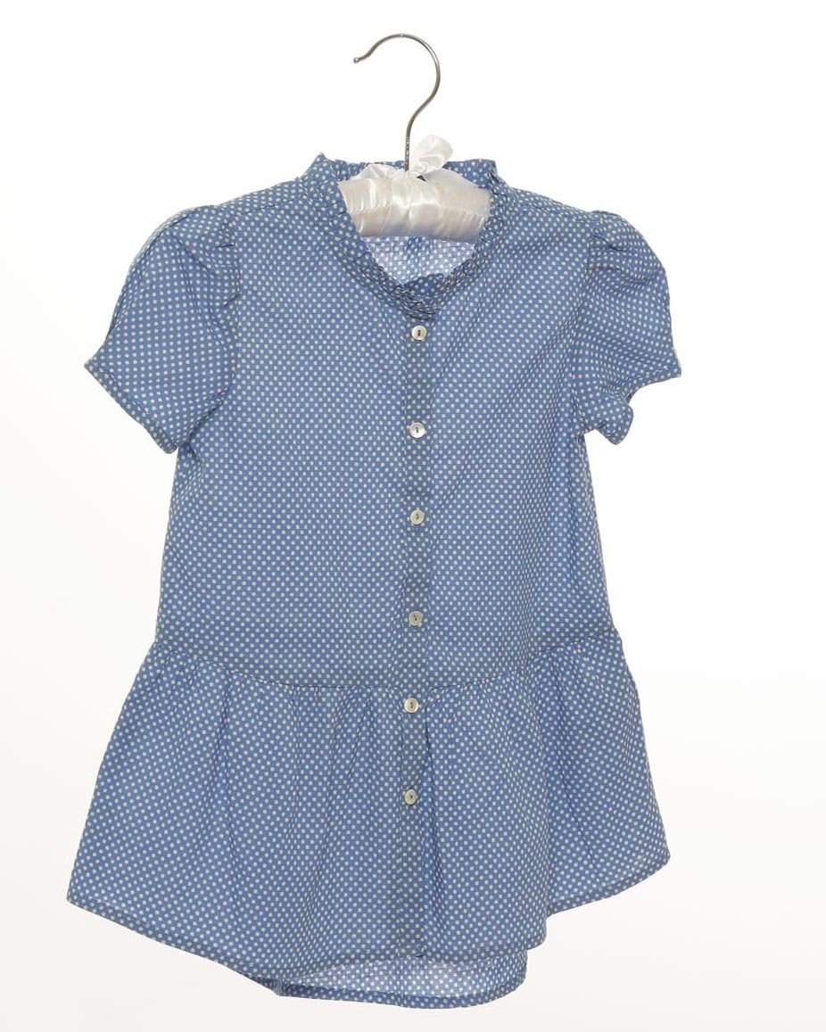 Mädchen-Tunika Blau Polkadots